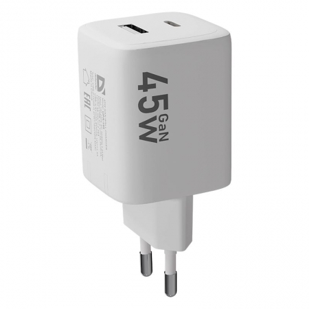   Defender UPA-145, QC4.0/PD3.0 45W, GaN, USB A+C,  (83245)