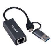  USB3.0 - RJ45 1 /, RTL8153, Type C/USB, , Gembird (NIC-U7)