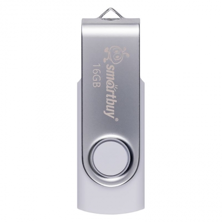 16Gb Smartbuy Twist White/Silver USB2.0 (SB016GB2TWW)