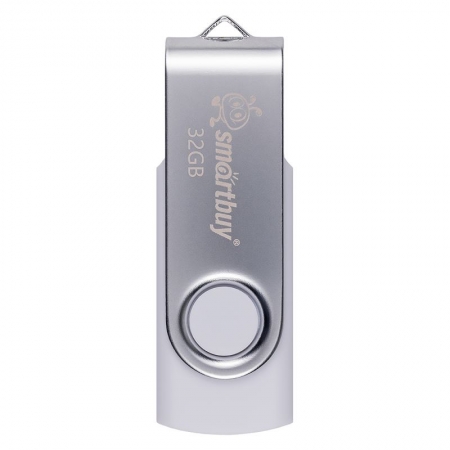 32Gb Smartbuy Twist White/Silver USB2.0 (SB032GB2TWW)