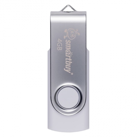4Gb Smartbuy Twist White/Silver USB2.0 (SB004GB2TWW)
