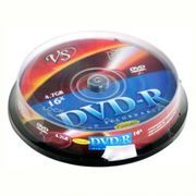 Диск DVD-R VS 4,7 Gb 16x Printable, Cake Box, 10 шт (VSDVDRIPCB1001)