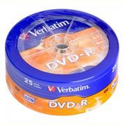 Диск DVD-R Verbatim  4,7 Gb 16x, Shrink, 25шт (43730)