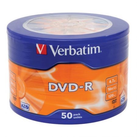  DVD-R Verbatim  4,7 Gb 16x DataLife, Wagon Wheel, 50 (43731)