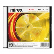 Диск DVD-R Mirex 4,7 Gb 16x, Slim Case (UL130003A1F)