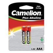 Батарейка AAA Camelion Plus Alkaline LR03-2BL, щелочная, 2 шт, блистер