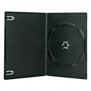 BOX 1 DVD Slim 7mm, черный, глянцевая пленка  (коробочка на 1 DVD)
