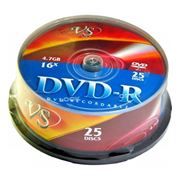 Диск DVD-R VS 4,7 Gb 16x, Cake Box, 25шт (VSDVDRCB2501)