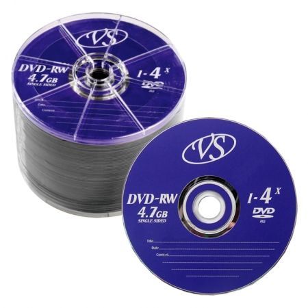  DVD-RW VS 4,7 Gb 4x, Bulk 50 (VSDVDRWB5001)