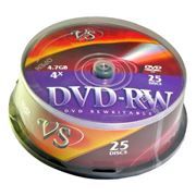 Диск DVD-RW VS 4,7 Gb 4x, Cake Box, 25шт (VSDVDRWCB2501)