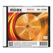 Диск DVD+R Mirex 4,7 Gb 16x, Slim Case (UL130013A1S)