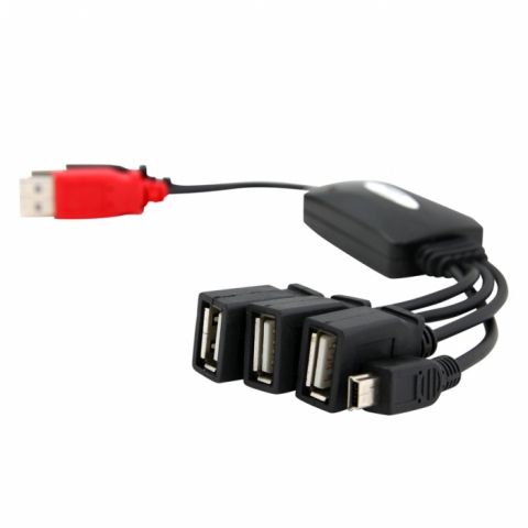 HUB 3-port CBR CH 170 USB 2.0 + miniB